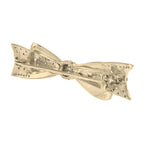 Vintage Style Diamond & Red Enamel Ribbon Bow 14K Yellow Gold Pin Brooch