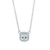 Classic Halo Pave Set Cushion Shape Cut Diamond Dainty Chain 18 Karat White Gold