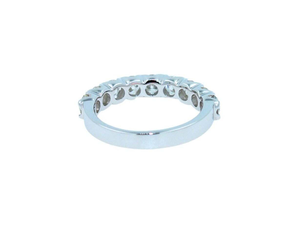 Classic Round Shape Brilliant Cut Diamond U Setting Eternity Stackable Wedding B