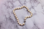 Classic Round South Sea White Pearl Short Bead 18K White Gold Diamond Necklace