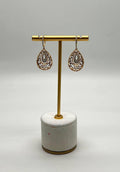 Diamond Nature Inspired Branch Scroll Motif Pave Set 14K Yellow Gold Earrings