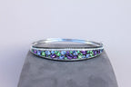 Diamonds Multi Fancy Shape Multi Color Gemstones 14K White Gold Bangle Bracelet