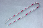 Ruby Diamond Bezel Set Tennis Line 14K White Gold Classic Set Unique Necklace
