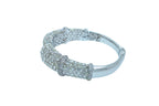 Diamond Round Shape Brilliant Cut Pave Set Lux 18K White Gold Bangle Bracelet