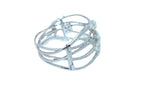 Fancy Shape Rose Cut Diamond Unique Statement Lux 18K White Gold Bangle Bracelet