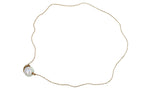 White South Sea Pearl Diamond 18K Gold Satin Brushed Gold Pendant Necklace