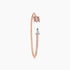 Arrow Symbol White Diamond 18K Rose & White Gold Bangle Bracelet