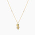 Turtle White Diamond & Green Garnet 18K Yellow Gold Pendant Animal Necklace