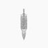 White Diamond 18K White Gold Unique Set Bullet Pendant Necklace