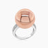 Golden Globe White Diamond 18K Rose & White Gold Ball Ring