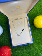 Diamond Black Onyx Golf Club Birdie Jewelry 18 Karat White Gold Charm Pendant Ne