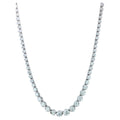 Diamond Classic Graduated Round Brilliant Tennis 18 Karat White Gold Necklace