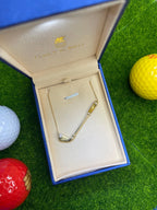 Diamond Golden Tiger's Eye Golf Club Birdie Charm Yellow Gold Necklace Pendant