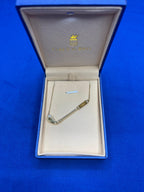 Diamond Golden Tiger's Eye Golf Club Birdie Charm Yellow Gold Necklace Pendant