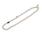Diamond Green Malachite Pave Rocket Bullet Gold South Sea Pearl Chain Necklace