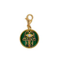 Diamond Hamsa Hand Mystic Protection Palm Symbol Evil Eye 18 Karat Yellow Gold M
