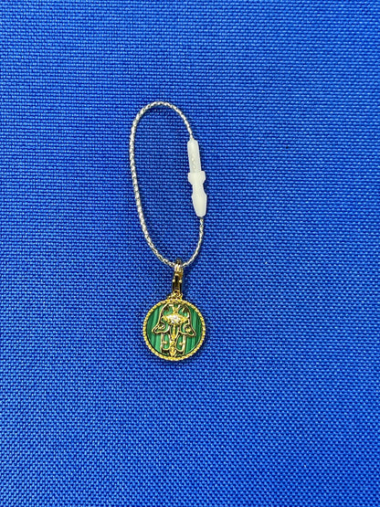 Diamond Hamsa Hand Mystic Protection Palm Symbol Evil Eye 18 Karat Yellow Gold M