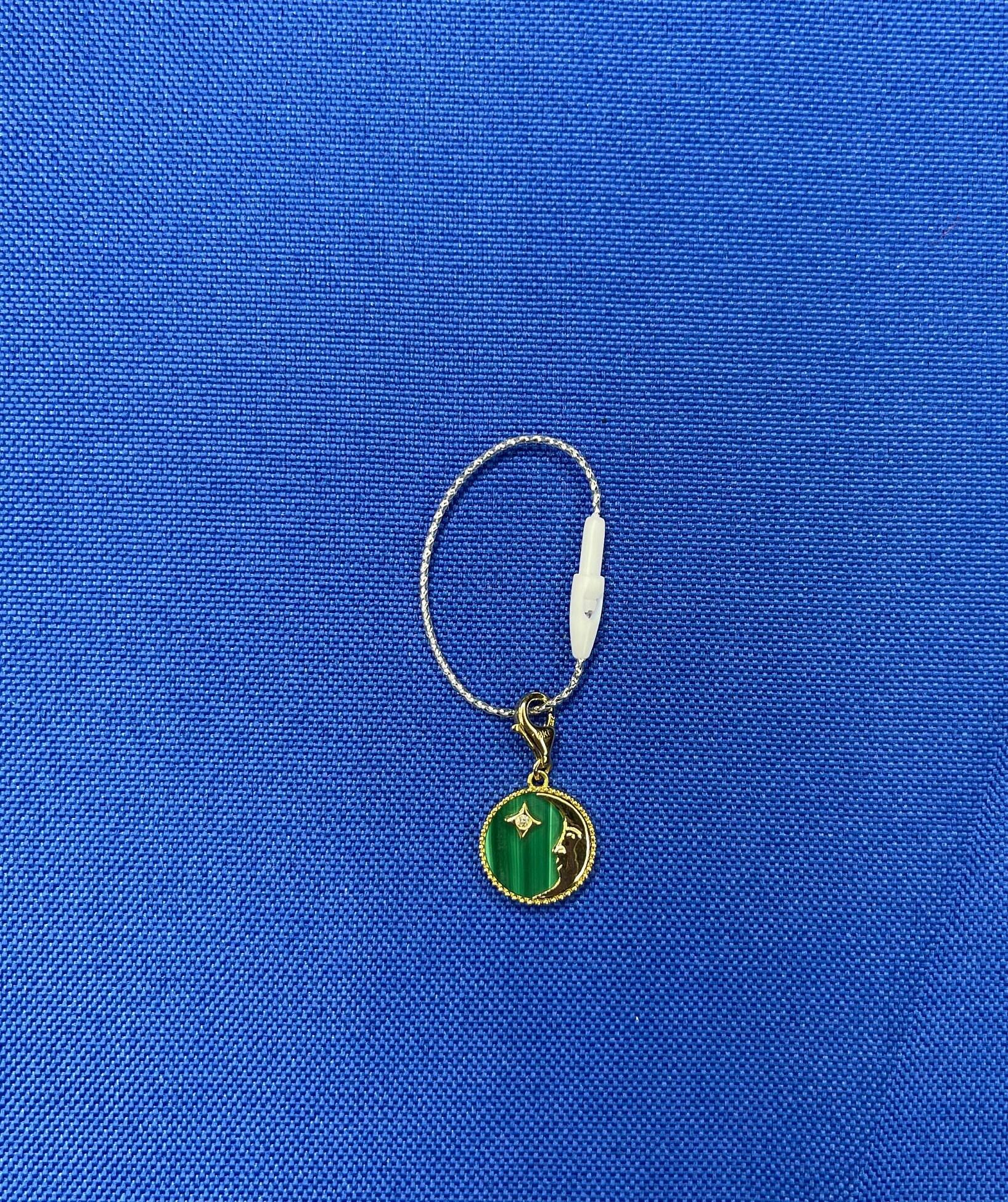 Diamond Moon Star Celestial Heaven Zodiac Crescent Sky 18 Karat Yellow Gold Gree