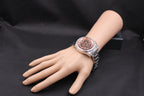 Diamond Pave Dial Luxury Swiss Quartz Exotic Watch 0.64 Tcw
