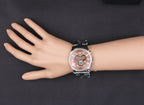 Diamond Pave Dial Luxury Swiss Quartz Exotic Watch 0.64 Tcw
