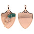 Diamond Pave Gun Revolver Shield 18 Karat Gold Amulet Charm Pendant Necklace