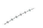 Diamond Pave Leaf Leaves Nature Link Fashion 18 Karat White Gold Chain Bracelet