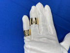 Diamond Pave Wide X Cross Chunky Cocktail Signet Band 14 Karat Yellow Gold Ring