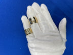 Diamond Pave Wide X Cross Chunky Cocktail Signet Band 14 Karat Yellow Gold Ring
