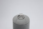 Diamond Square Halo Pave үйлену тойына арналған коктейль 14 каратты ақ алтын сақина