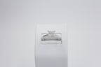 Diamond Square Halo Pave үйлену тойына арналған коктейль 14 каратты ақ алтын сақина
