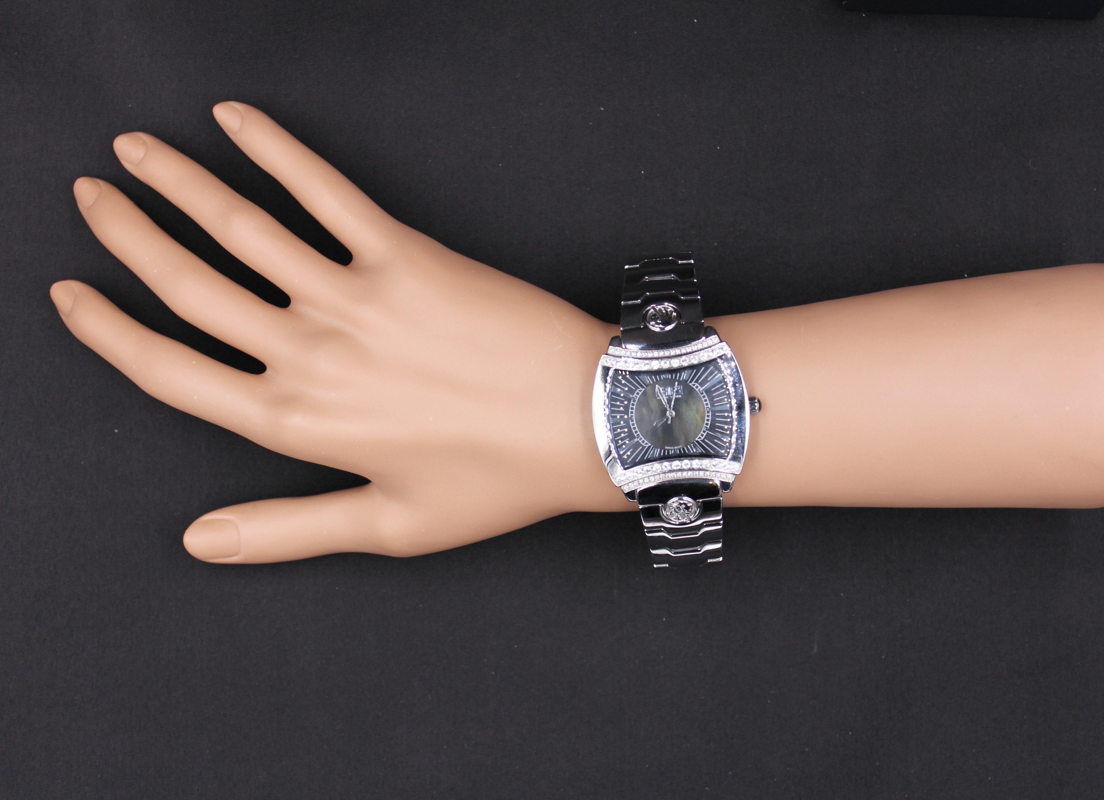 Diamonds Pave Dial Luxury Swiss Quartz Bracelet Watch
