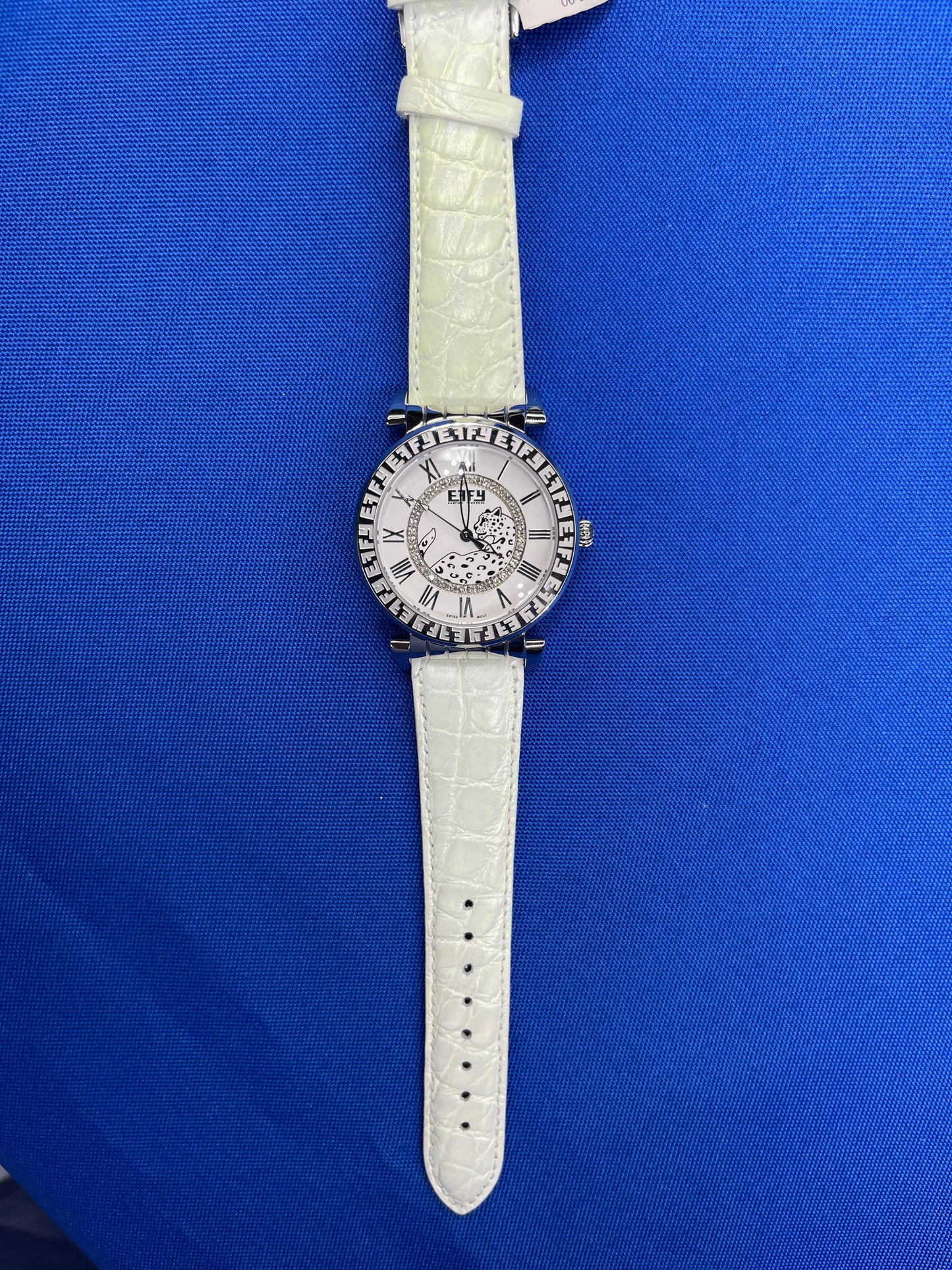 diamonds pave dial luxury swiss quartz exotic watch 0.42 tcw