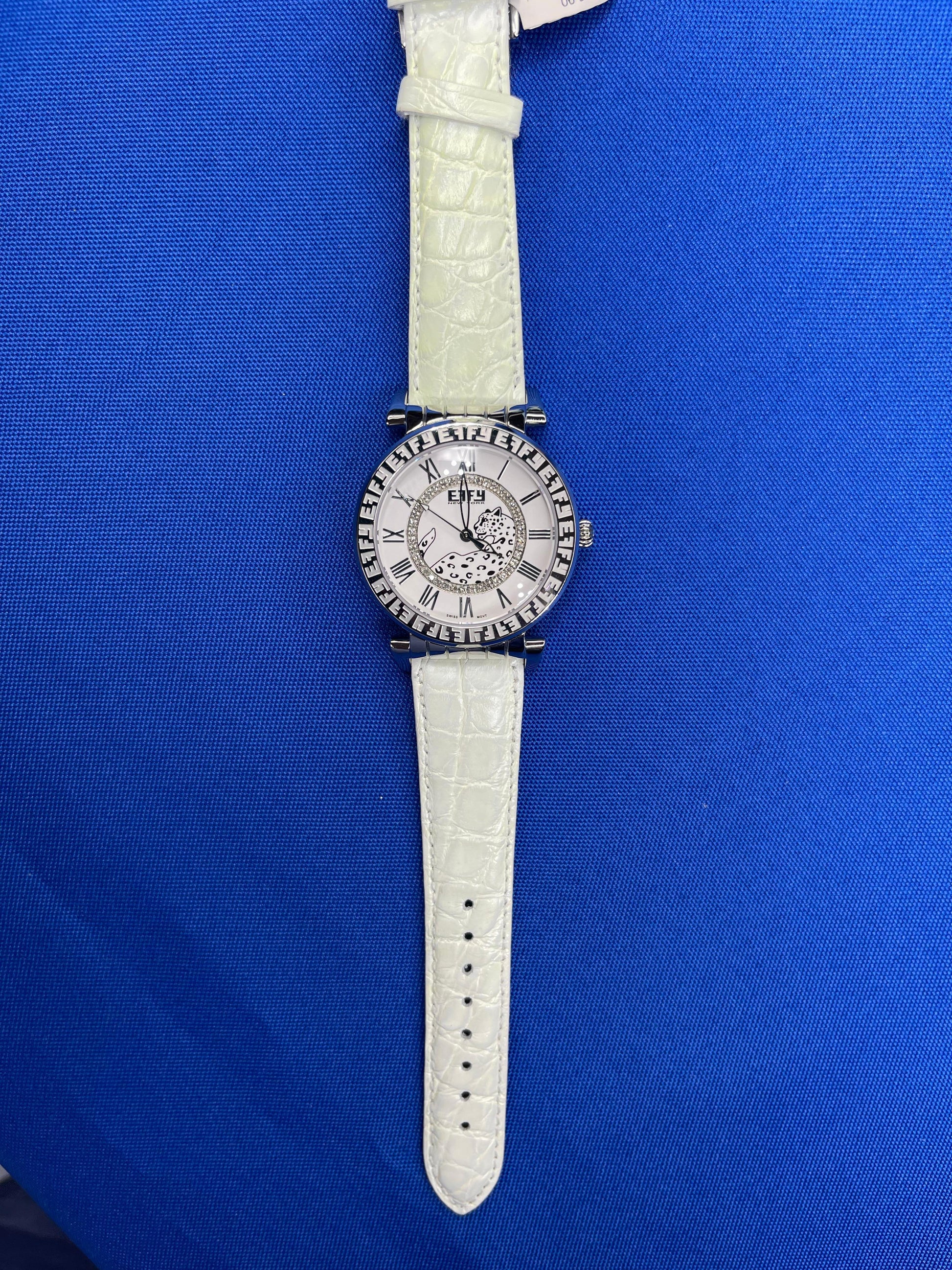Diamonds Pave Dial Luxury Swiss Quartz Exotic Watch 0.42 Tcw