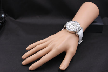 Diamonds Pave Dial Luxury Swiss Quartz Exotic Watch 0.42 Tcw