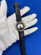 Diamonds Pave Dial Luxury Swiss Quartz Exotic Watch 0.64 Tcw