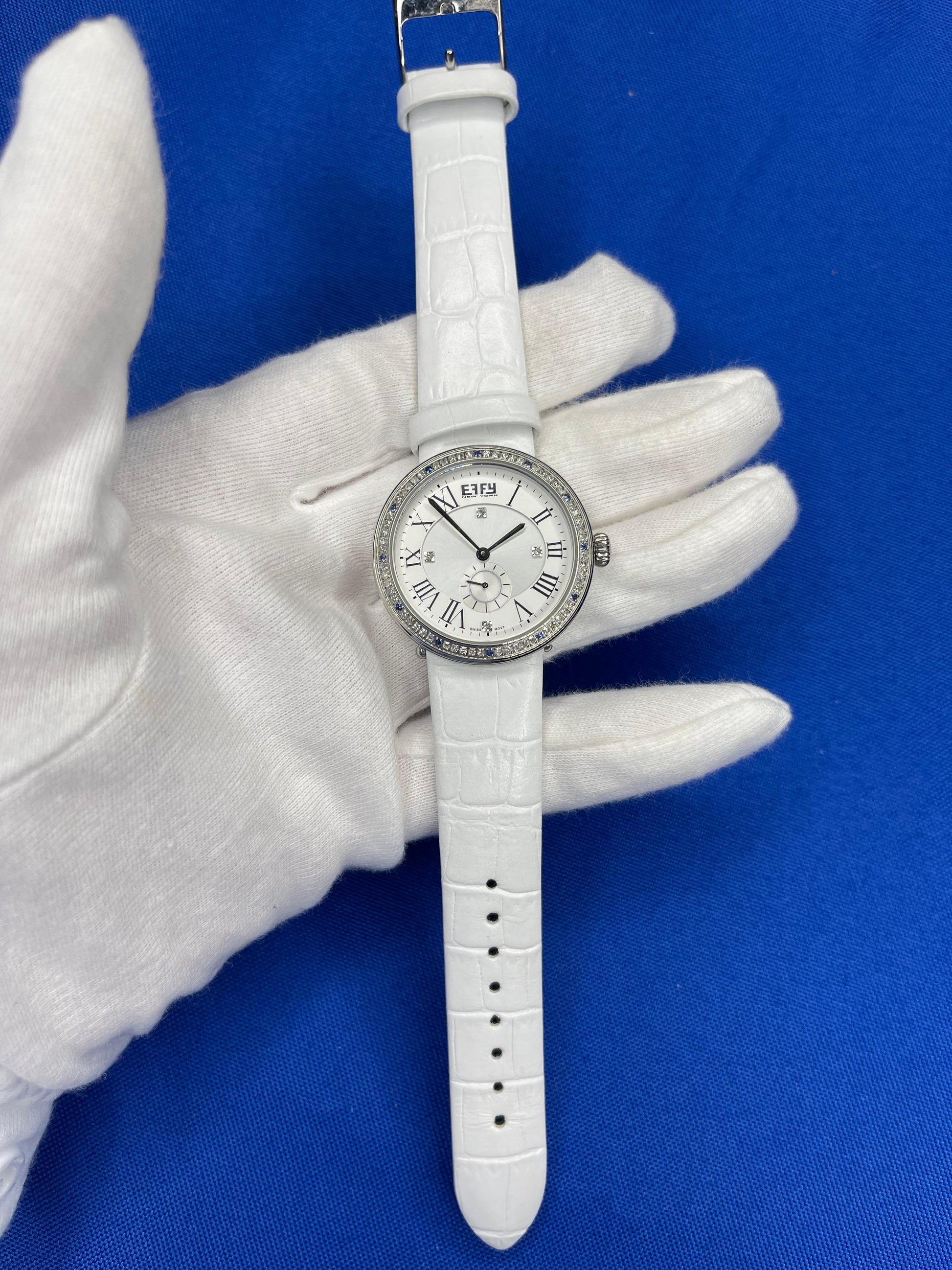 Diamonds Pave Dial Luxury Swiss Quartz Exotic Watch 0.64 Tcw