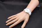 Diamonds Pave Dial сәнді швейцариялық кварц экзотикалық сағаты 0.64 Tcw