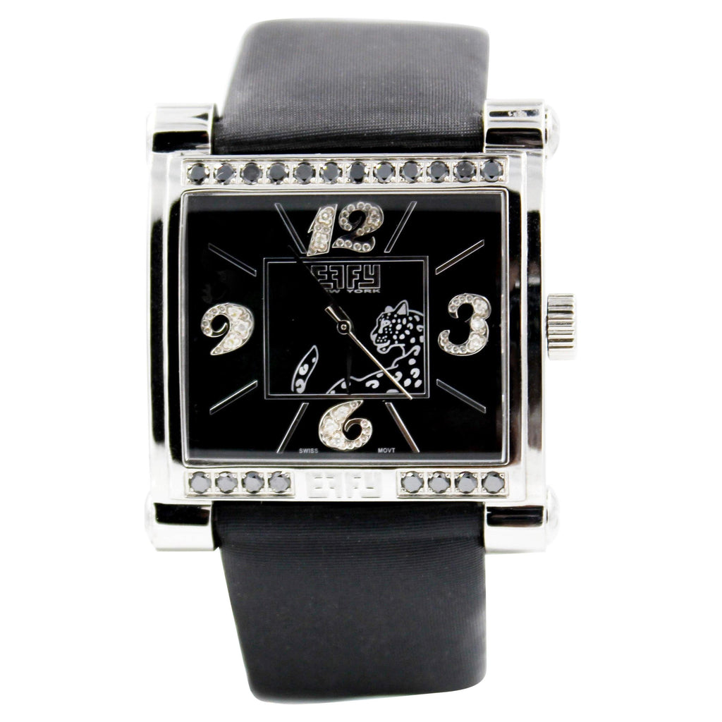 Diamonds Pave Dial Luxury Swiss Quartz Exotic Watch 0.77 Tcw