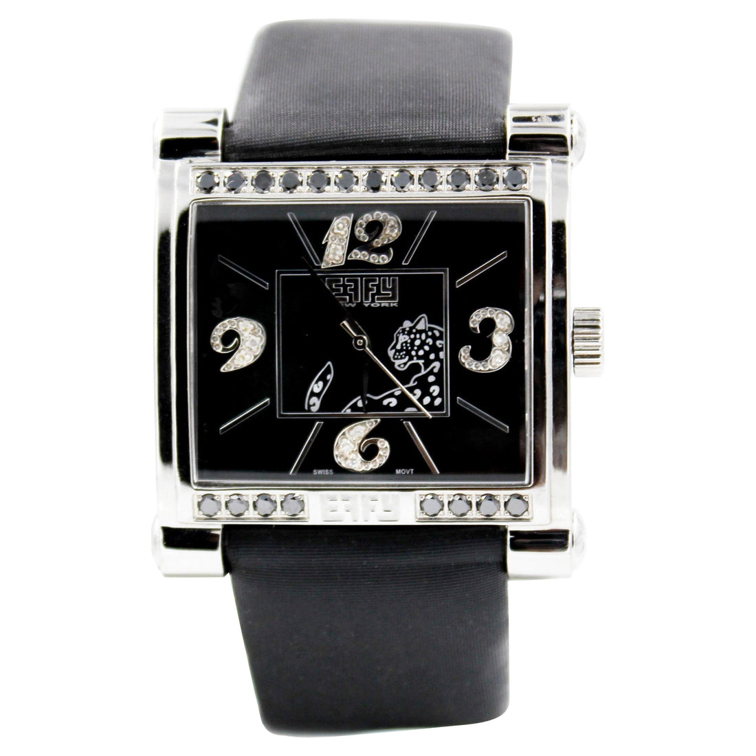 Diamonds Pave Dial Luxury Swiss Quartz Exotic Watch 0.77 Tcw
