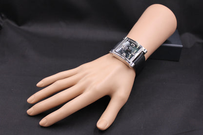 Diamonds Pave Dial Luxury Swiss Quartz Exotic Watch 0.77 Tcw