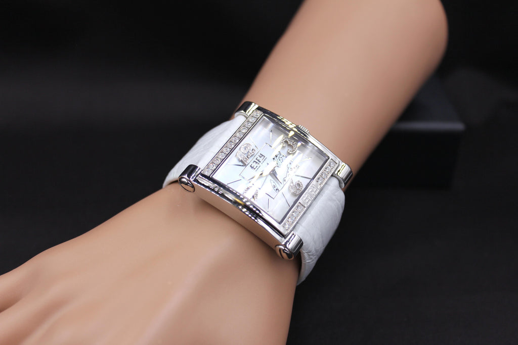 Diamonds Pave Dial Luxury Swiss Quartz Exotic Watch 0.77 Tcw