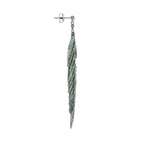 15.60 Ctw Vintage Style Emerald & Diamond 18K White Gold Drop Earrings