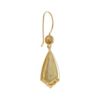 Vintage Style Star Motif Diamond Drop Earrings in 9K Yellow Gold
