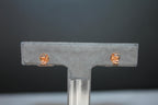 Emerald Cut Green Emerald Diamond Halo Stud 18K Rose Gold Earrings