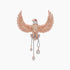 Eagle Bird Diamonds Pave & Ruby 18K Rose Gold Brooch Pendant