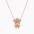 Fancy & Brown Diamond Floral Petals 18K Rose Gold Butterfly Pendant Necklace