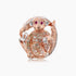 Monkey Fancy Diamond & Ruby 18K Rose Gold Ring