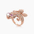 Fantasy Dragon Diamond Pave & Ruby 18K Rose Gold Animal Ring