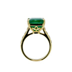 Fancy Vivid Green Emerald Shape Step Cut Emerald Diamond Cocktail Statement Uniq