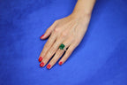 Fancy Vivid Green Emerald Shape Step Cut Emerald Diamond Cocktail Statement Uniq